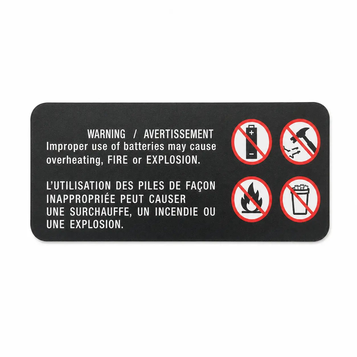 Battery Warning Sticker (YC.BZ.TZ001739)